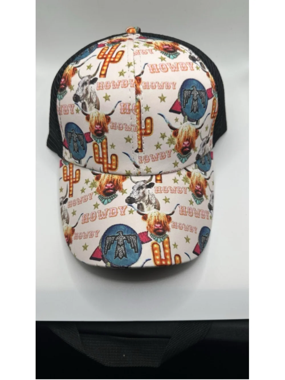 Scotland Highland Cows Cowgirl Hat Cap Womens Adjustable Multicolor Western NWOT